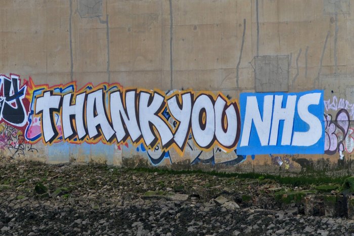 NHS thankyou in Stockton, UK